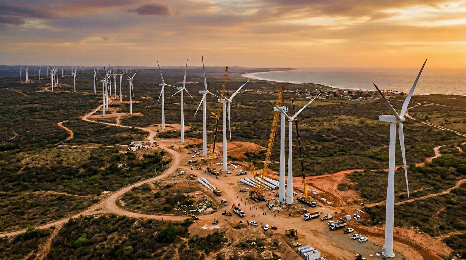 Vestas anuncia 1,1 GW e 10 mil empregos no Nordeste: energia eólica retoma força
